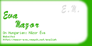 eva mazor business card